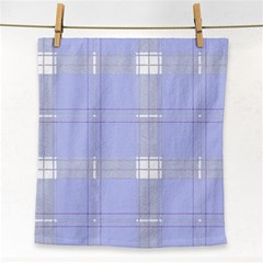Lighblu Plaid Face Towel by snowwhitegirl