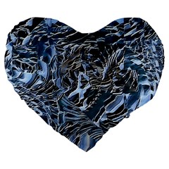 Touchy Large 19  Premium Flano Heart Shape Cushions by MRNStudios