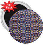Yellow Circles On A Purple Background 3  Magnets (10 pack)  Front