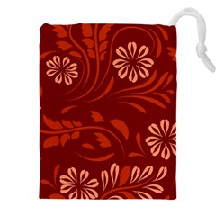 Folk Flowers Pattern Floral Surface Design Seamless Pattern Drawstring Pouch (5xl) by Eskimos
