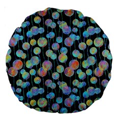 Multi-colored Circles Large 18  Premium Round Cushions by SychEva