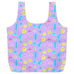 Arcade Dreams Lilac Full Print Recycle Bag (xxxl) by thePastelAbomination