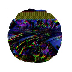 Unadjusted Tv Screen Standard 15  Premium Flano Round Cushions by MRNStudios