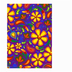 Gay Pride Rainbow Floral Paisley Small Garden Flag (two Sides) by VernenInk