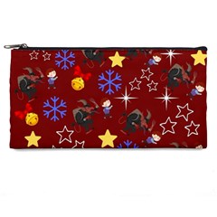 Krampus With Brat Red Pencil Case by NerdySparkleGoth