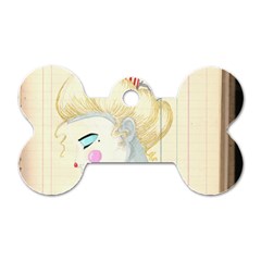 Clown Maiden Dog Tag Bone (one Side) by Limerence