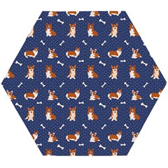 Corgi  Wooden Puzzle Hexagon by SychEva
