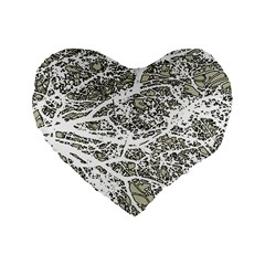Linear Art Botanic Illustration Standard 16  Premium Heart Shape Cushions by dflcprintsclothing