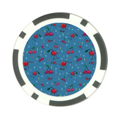 Red Cherries Athletes Poker Chip Card Guard by SychEva