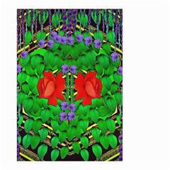 A Island Of Roses In The Calm Sea Small Garden Flag (two Sides) by pepitasart