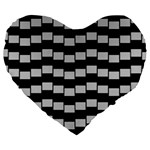 Illusion Blocks Large 19  Premium Heart Shape Cushions Front