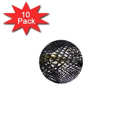 Snake Skin 1  Mini Buttons (10 Pack)  by Sparkle