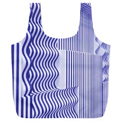 Illusion Waves Pattern Full Print Recycle Bag (xxxl) by Sparkle