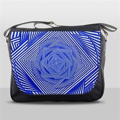 Illusion Waves Pattern Messenger Bag by Sparkle