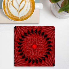 Illusion Waves Pattern Uv Print Square Tile Coaster  by Sparkle