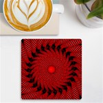 Illusion Waves Pattern UV Print Square Tile Coaster  Front