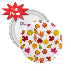 Watercolor Autumn Leaves 2 25  Buttons (100 Pack)  by SychEva
