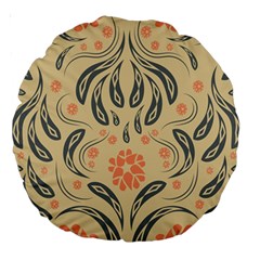Folk Flowers Print Floral Pattern Ethnic Art Large 18  Premium Round Cushions by Eskimos
