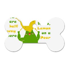 Lemon Over Pear Dog Tag Bone (one Side) by LemonPear
