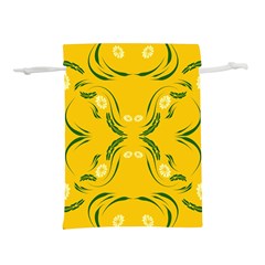 Floral Folk Damask Pattern Fantasy Flowers Floral Geometric Fantasy Lightweight Drawstring Pouch (m) by Eskimos
