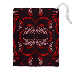 Floral Folk Damask Pattern Fantasy Flowers Floral Geometric Fantasy Drawstring Pouch (5xl) by Eskimos