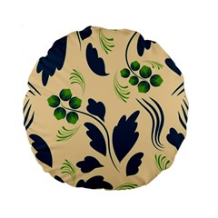 Folk Flowers Print Floral Pattern Ethnic Art Standard 15  Premium Round Cushions by Eskimos