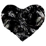 Celestial Diamonds Large 19  Premium Flano Heart Shape Cushions Back