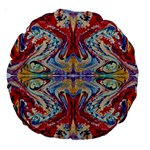 Red Feathers Large 18  Premium Round Cushions Front