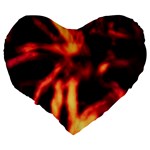 Lava Abstract Stars Large 19  Premium Heart Shape Cushions Back