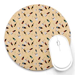 Festive Champagne Round Mousepads by SychEva