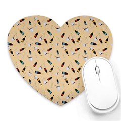 Festive Champagne Heart Mousepads by SychEva