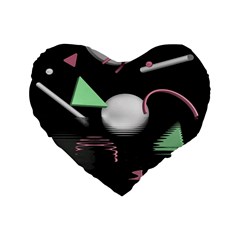 Digitalart Standard 16  Premium Flano Heart Shape Cushions by Sparkle