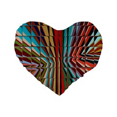 Digital Illusion Standard 16  Premium Flano Heart Shape Cushions by Sparkle