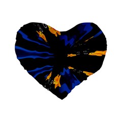 Digital Illusion Standard 16  Premium Flano Heart Shape Cushions by Sparkle