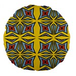 Abstract pattern geometric backgrounds   Large 18  Premium Flano Round Cushions Back
