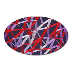 3d Lovely Geo Lines Vii Oval Magnet by Uniqued