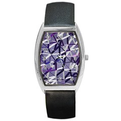 3d Lovely Geo Lines Ix Barrel Style Metal Watch by Uniqued