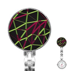 3d Lovely Geo Lines X Stainless Steel Nurses Watch by Uniqued