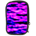 Purple  Waves Abstract Series No6 Compact Camera Leather Case Front