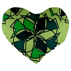 Abstract Pattern Geometric Backgrounds   Large 19  Premium Flano Heart Shape Cushions by Eskimos