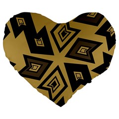 Abstract Pattern Geometric Backgrounds   Large 19  Premium Heart Shape Cushions by Eskimos