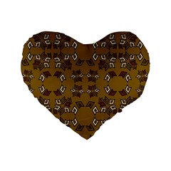 Abstract Pattern Geometric Backgrounds   Standard 16  Premium Flano Heart Shape Cushions by Eskimos