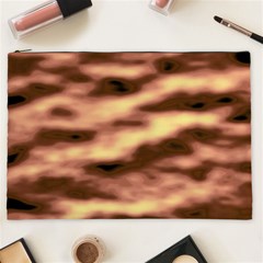 Gold Waves Flow Series 2 Cosmetic Bag (xxl) by DimitriosArt