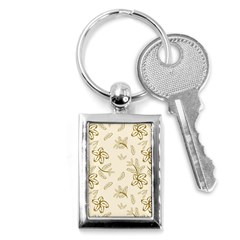 Folk Flowers Print Floral Pattern Ethnic Art Key Chain (rectangle) by Eskimos