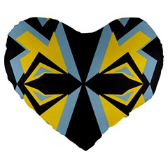 Abstract Pattern Geometric Backgrounds   Large 19  Premium Flano Heart Shape Cushions by Eskimos