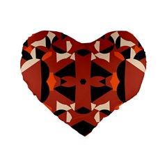 Abstract Pattern Geometric Backgrounds   Standard 16  Premium Flano Heart Shape Cushions by Eskimos