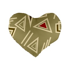 Abstract Pattern Geometric Backgrounds   Standard 16  Premium Flano Heart Shape Cushions by Eskimos
