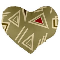 Abstract Pattern Geometric Backgrounds   Large 19  Premium Flano Heart Shape Cushions by Eskimos