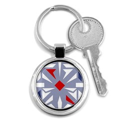 Abstract Pattern Geometric Backgrounds   Key Chain (round) by Eskimos