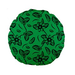Folk Flowers Print Floral Pattern Ethnic Art Standard 15  Premium Round Cushions by Eskimos